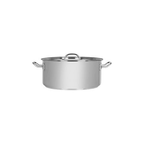 CHEF INOX ELITE CASSEROLE w/LID 18/10 280x120mm 7.25lt - Hospitality Connect