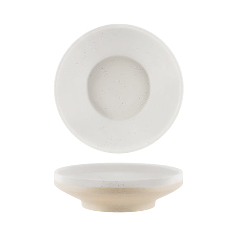 TABLEKRAFT SOHO ROUND BOWL FOOTED 230x68mm WHITE PEBBLE Box of 4 - Hospitality Connect