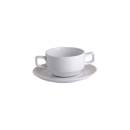 Royal Porcelain SOUP CUP-0.28lt 2xHDL STACK CHELSEA  Box of 12 - Hospitality Connect
