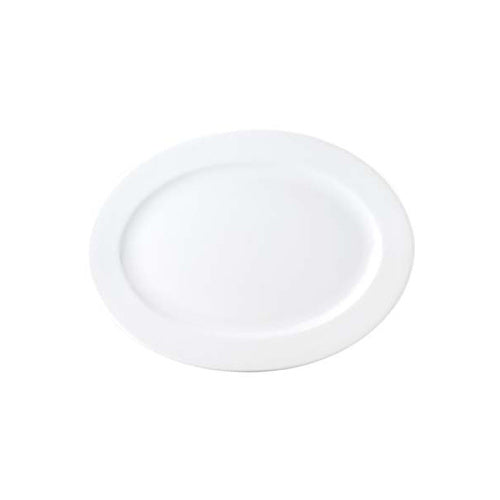 Royal Porcelain PLATTER-OVAL-410mm CHELSEA RIM SHAPE (4004) Box of 6 - Hospitality Connect