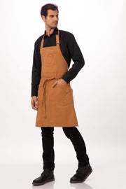 Chef Works Rockford Bib Apron- Nutmeg - Hospitality Connect
