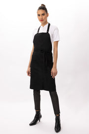 Chef Works Brio Bib Apron- Black - Hospitality Connect
