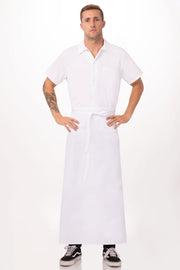 Chef Works Full-Length Chef Apron- White - Hospitality Connect