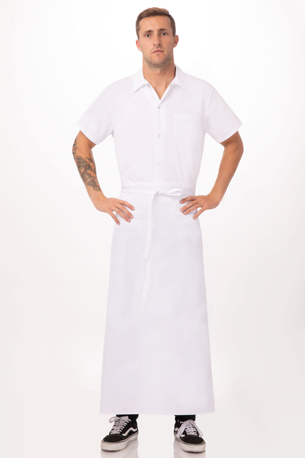 Chef Works Full-Length Chef Apron- White - Hospitality Connect