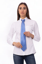Chef works Solid Dress Tie- Blue - Hospitality Connect
