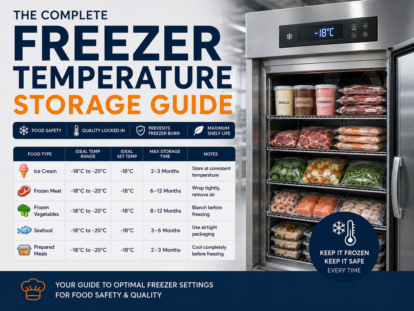 Commercial Freezer Temperature Guide: Best Storage Temperatures for Food Safety