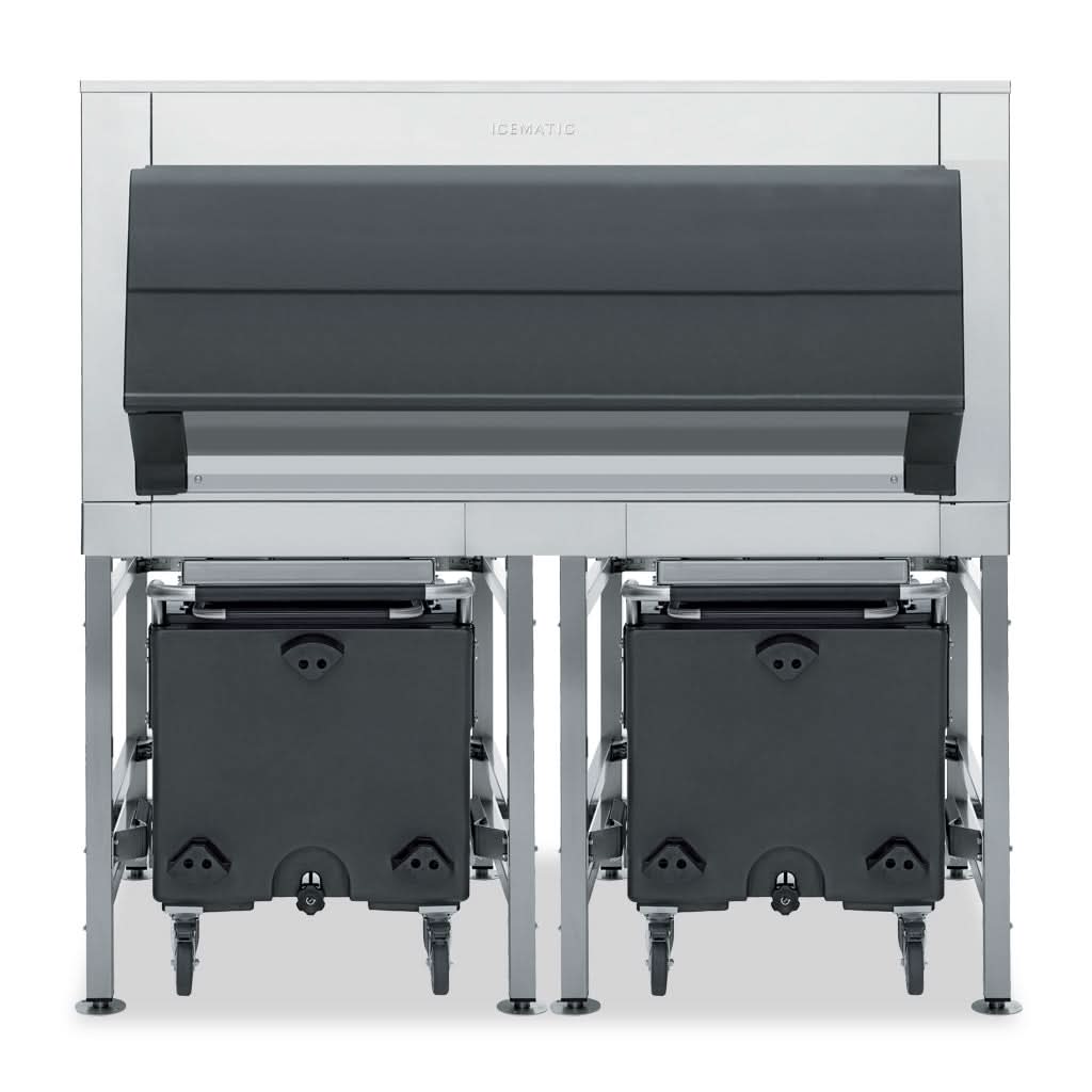Icematic double cart ice transportation system.