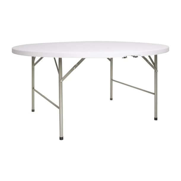 Bolero centre folding round table, 1.5 metre diameter, for function and dining rooms.