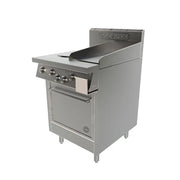 Goldstein 800 SERIES 2x Solid Plate with Griddle Plate OVEN RANGES PE2S12G20 - Hospitality Connect