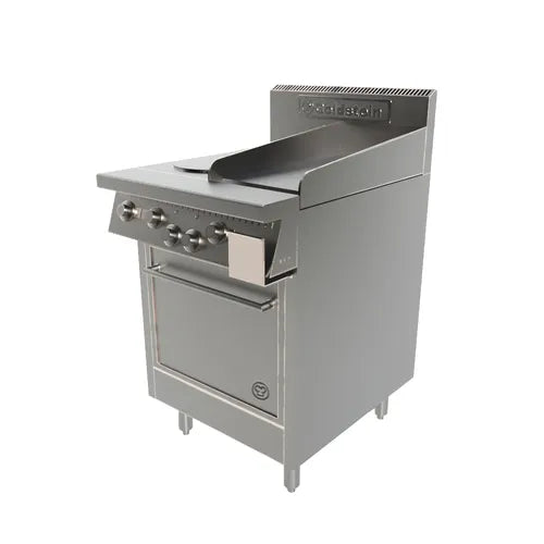 Goldstein 800 SERIES 2x Solid Plate with Griddle Plate OVEN RANGES PE2S12G20 - Hospitality Connect