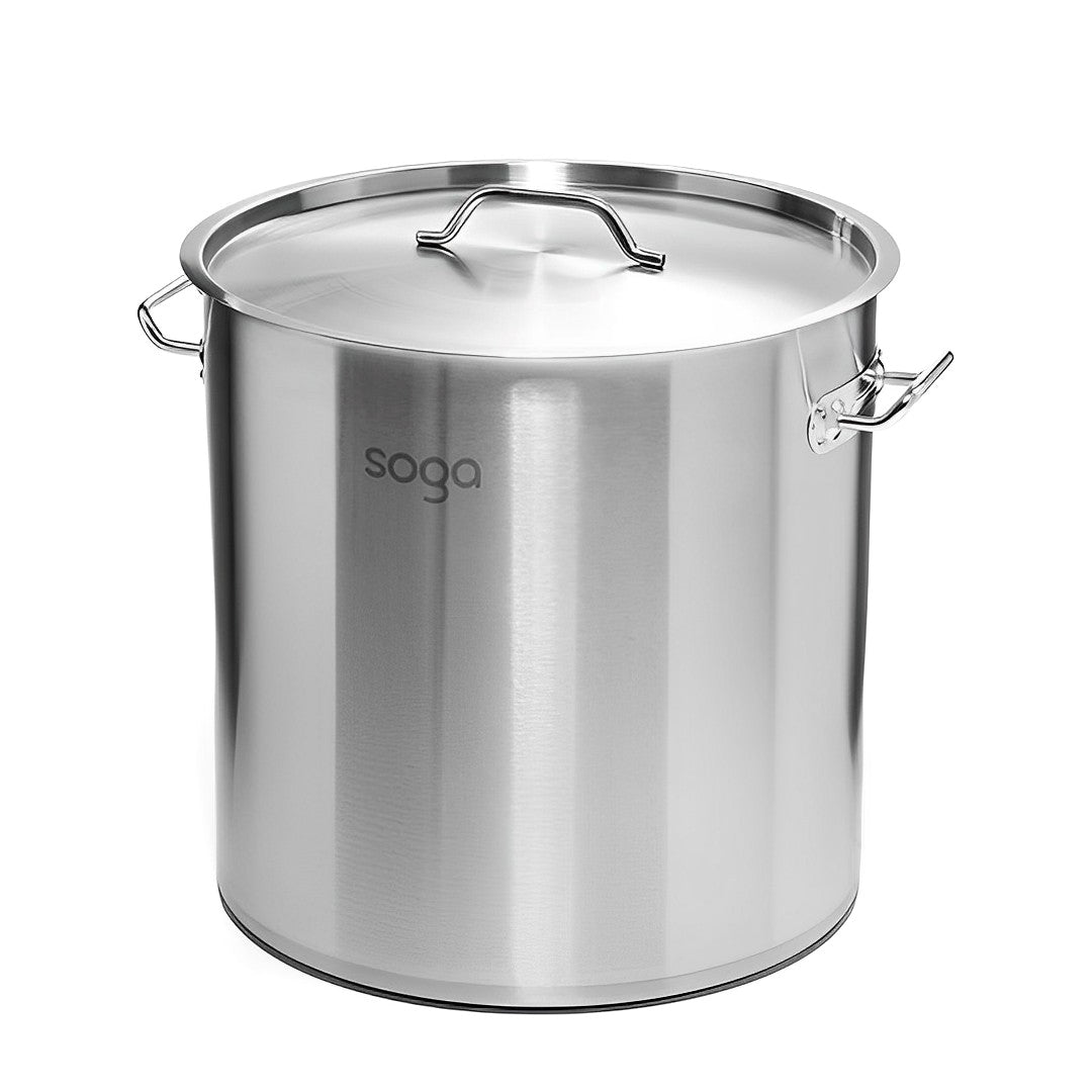 SOGA Stock Pot 130L Top Grade Thick Stainless Steel Stockpot 18/10 - Hospitality Connect