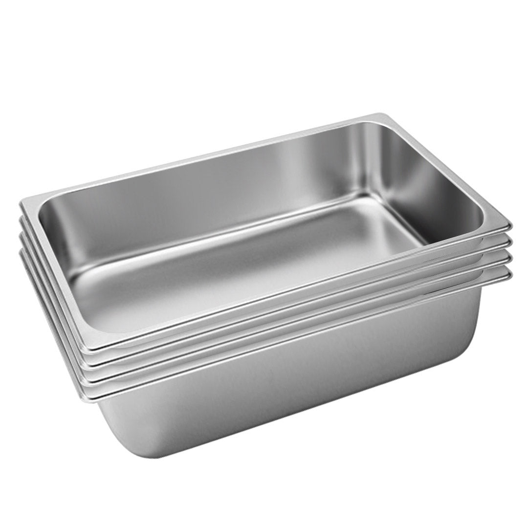 SOGA 4X Gastronorm GN Pan Full Size 1/1 GN Pan 15cm Deep Stainless Steel Tray - Hospitality Connect