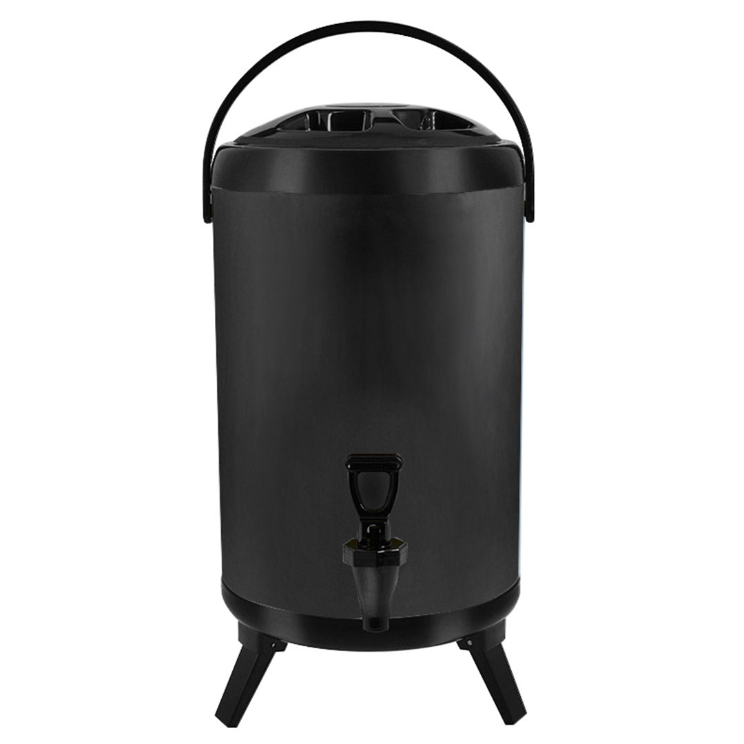 SOGA 8L Stainless Steel Insulated Milk Tea Barrel Hot and Cold Beverage Dispenser Container with Faucet Black - Hospitality Connect