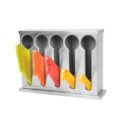 SOGA Stainless Steel Buffet Restaurant Spoon Utensil Holder Storage Rack 5 Holes - Hospitality Connect