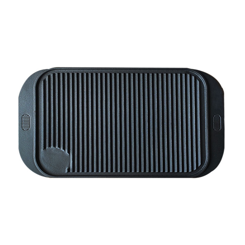 SOGA 47cm Cast Iron Ridged Griddle Hot Plate Grill Pan BBQ Stovetop - Hospitality Connect