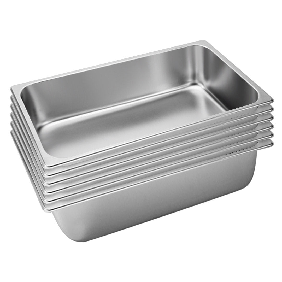 SOGA 6X Gastronorm GN Pan Full Size 1/1 GN Pan 15cm Deep Stainless Steel Tray - Hospitality Connect