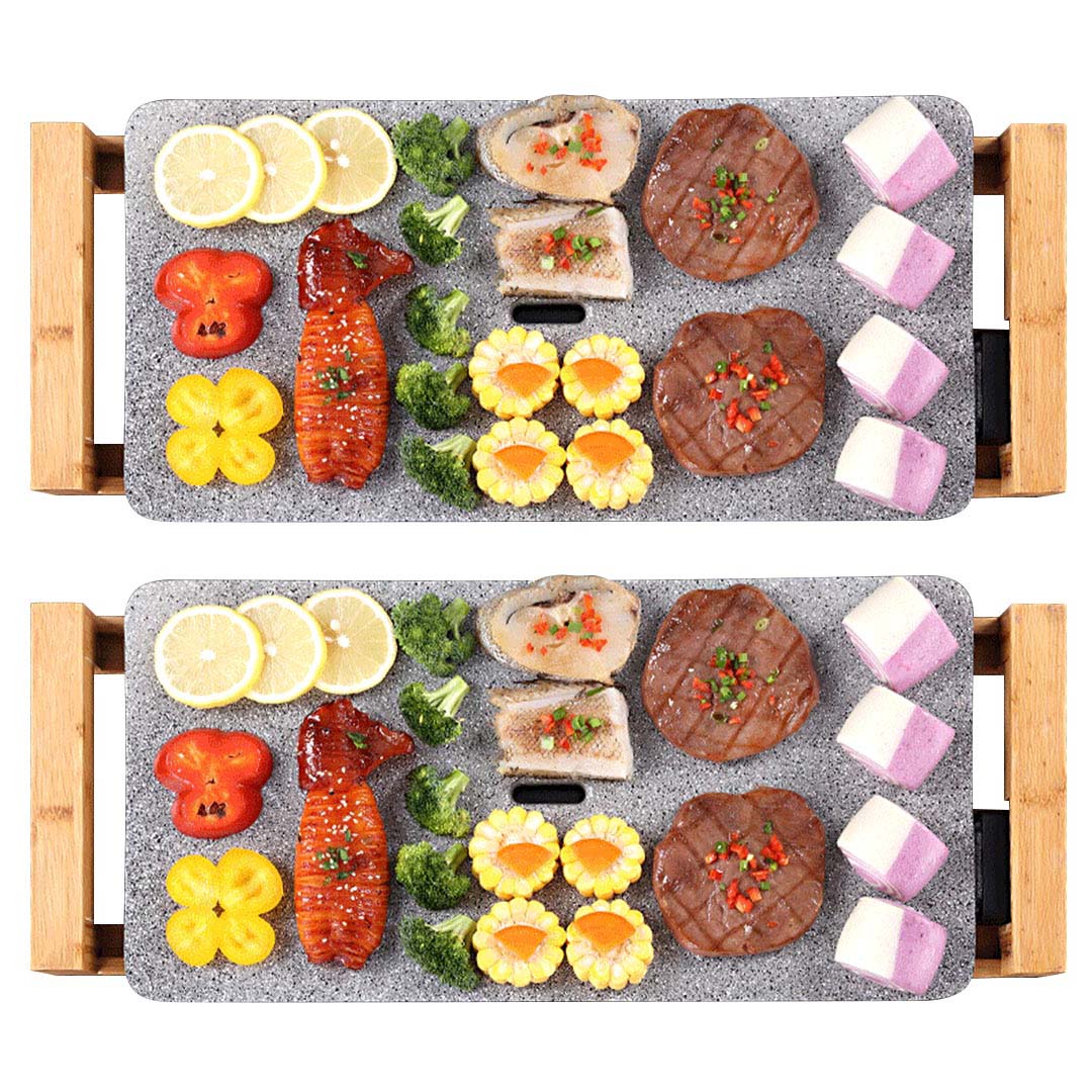 SOGA 2X Electric Ceramic BBQ Grill Non-stick Surface Hot Plate for Indoor & Outdoor Stone - Hospitality Connect