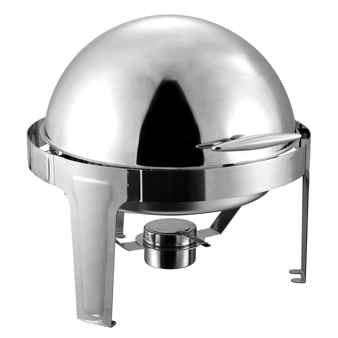 SOGA 6L Stainless Steel Chafing Food Warmer Catering Dish Round Roll Top - Hospitality Connect