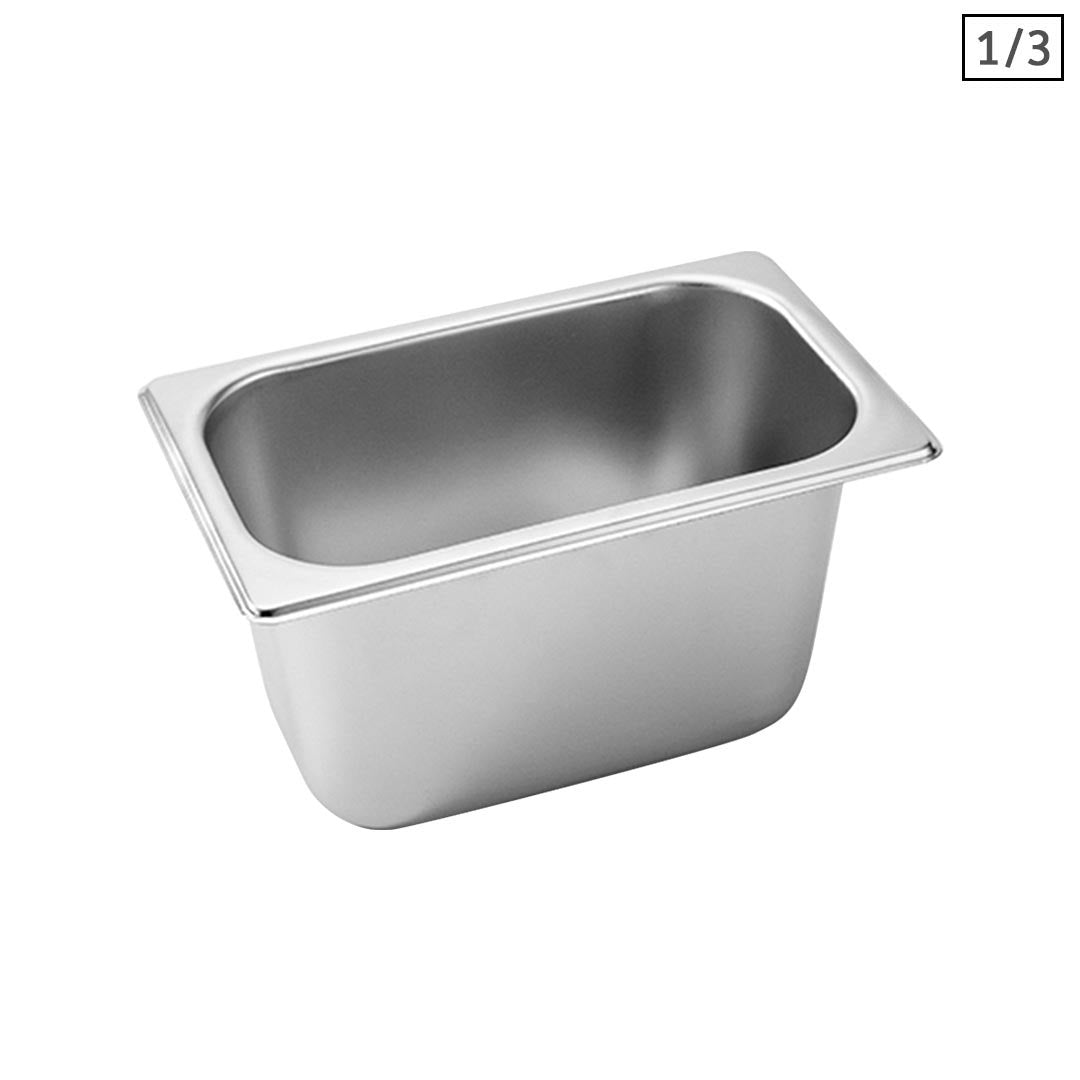 SOGA Gastronorm GN Pan Full Size 1/3 GN Pan 15cm Deep Stainless Steel Tray - Hospitality Connect