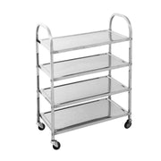 SOGA 4 Tier 950x500x1220 Stainless Steel Kitchen Dining Food Cart Trolley Utility - Hospitality Connect