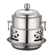 SOGA Stainless Steel Mini Asian Buffet Hot Pot Single Person Shabu Alcohol Stove Burner with Lid - Hospitality Connect