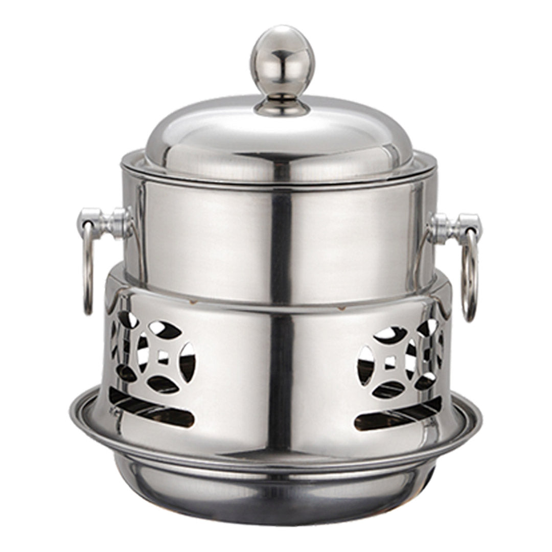 SOGA Stainless Steel Mini Asian Buffet Hot Pot Single Person Shabu Alcohol Stove Burner with Lid - Hospitality Connect