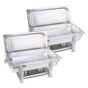 SOGA 2X Single Tray Stainless Steel Chafing Catering Dish Food Warmer - Hospitality Connect