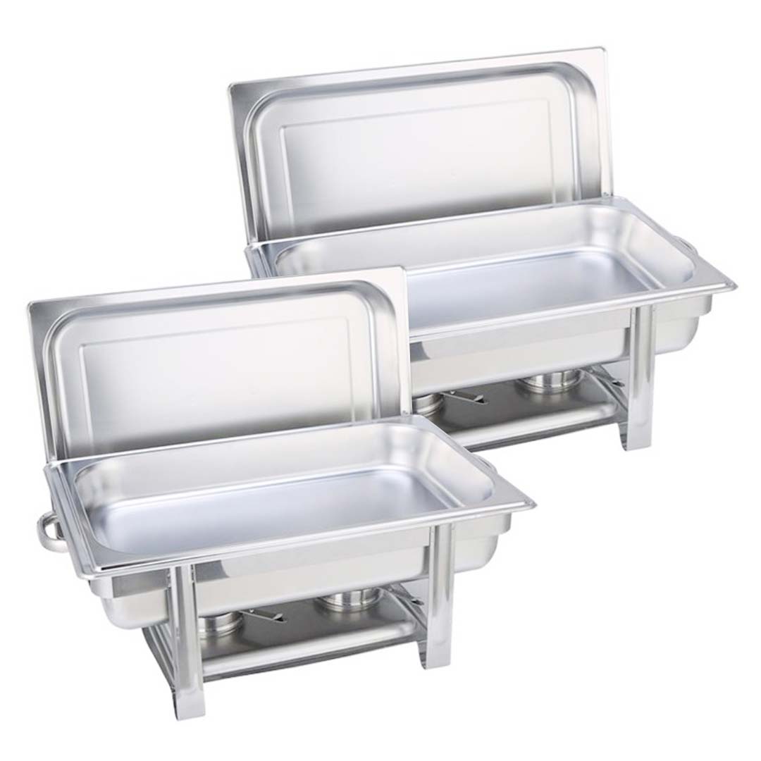 SOGA 2X Single Tray Stainless Steel Chafing Catering Dish Food Warmer - Hospitality Connect