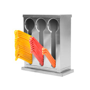 SOGA Stainless Steel Buffet Restaurant Spoon Utensil Holder Storage Rack 3 Holes - Hospitality Connect