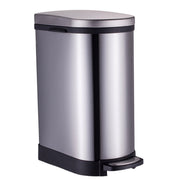SOGA Foot Pedal Stainless Steel Rubbish Recycling Garbage Waste Trash Bin 10L U - Hospitality Connect
