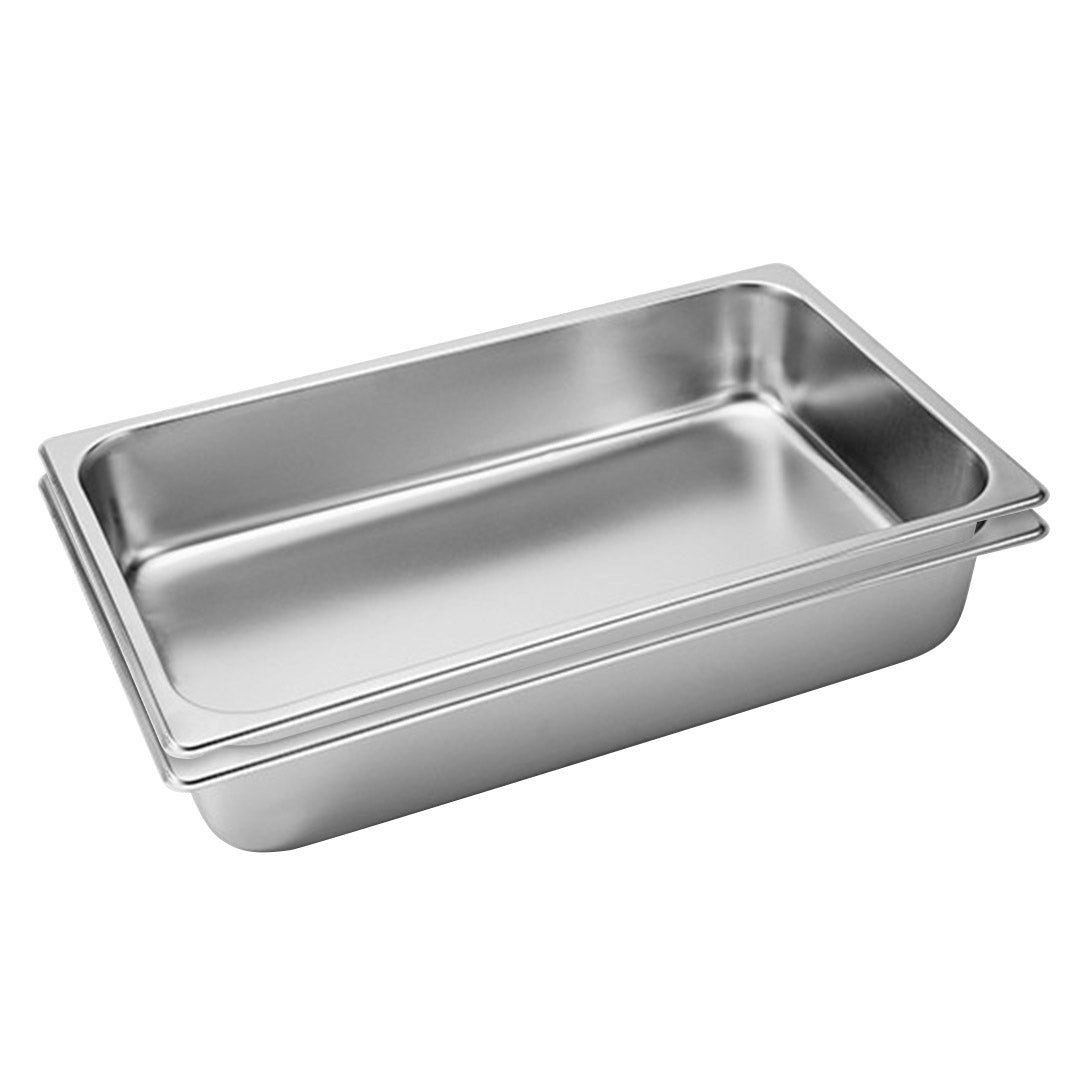 SOGA 2X Gastronorm GN Pan Full Size 1/1 GN Pan 10cm Deep Stainless Steel Tray - Hospitality Connect