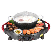 SOGA 2 in 1 Electric Stone Coated Teppanyaki Grill Plate Steamboat Hotpot - Hospitality Connect