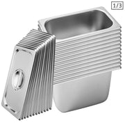 SOGA 12X Gastronorm GN Pan Full Size 1/3 GN Pan 20cm Deep Stainless Steel Tray With Lid - Hospitality Connect