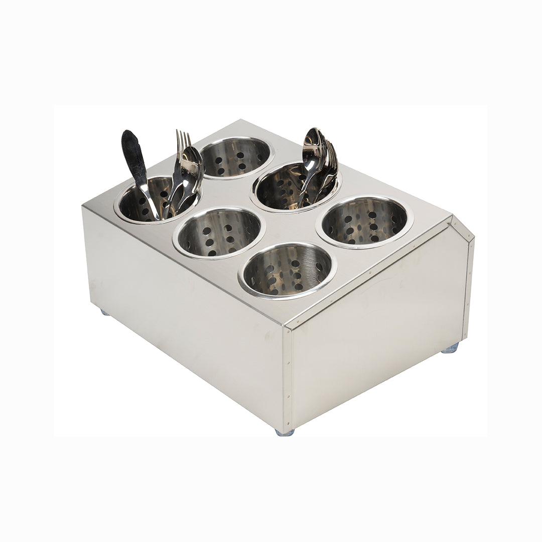 SOGA 18/10 Stainless Steel Commercial Conical Utensils Cutlery Holder with 6 Holes - Hospitality Connect