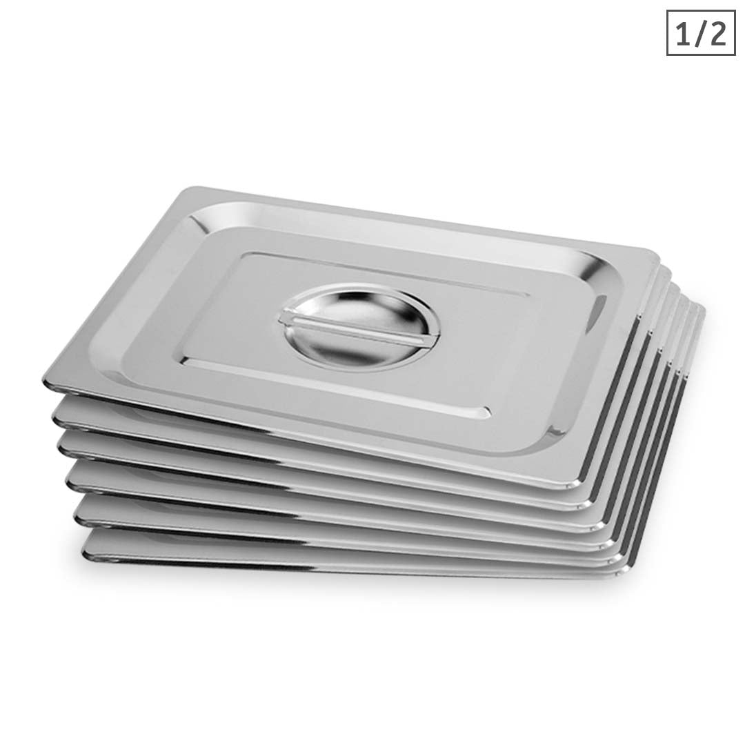 SOGA 6X Gastronorm GN Pan Lid Full Size 1/2 Stainless Steel Tray Top Cover - Hospitality Connect