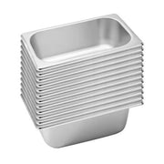 SOGA 12X Gastronorm GN Pan Full Size 1/3 GN Pan 10cm Deep Stainless Steel Tray - Hospitality Connect