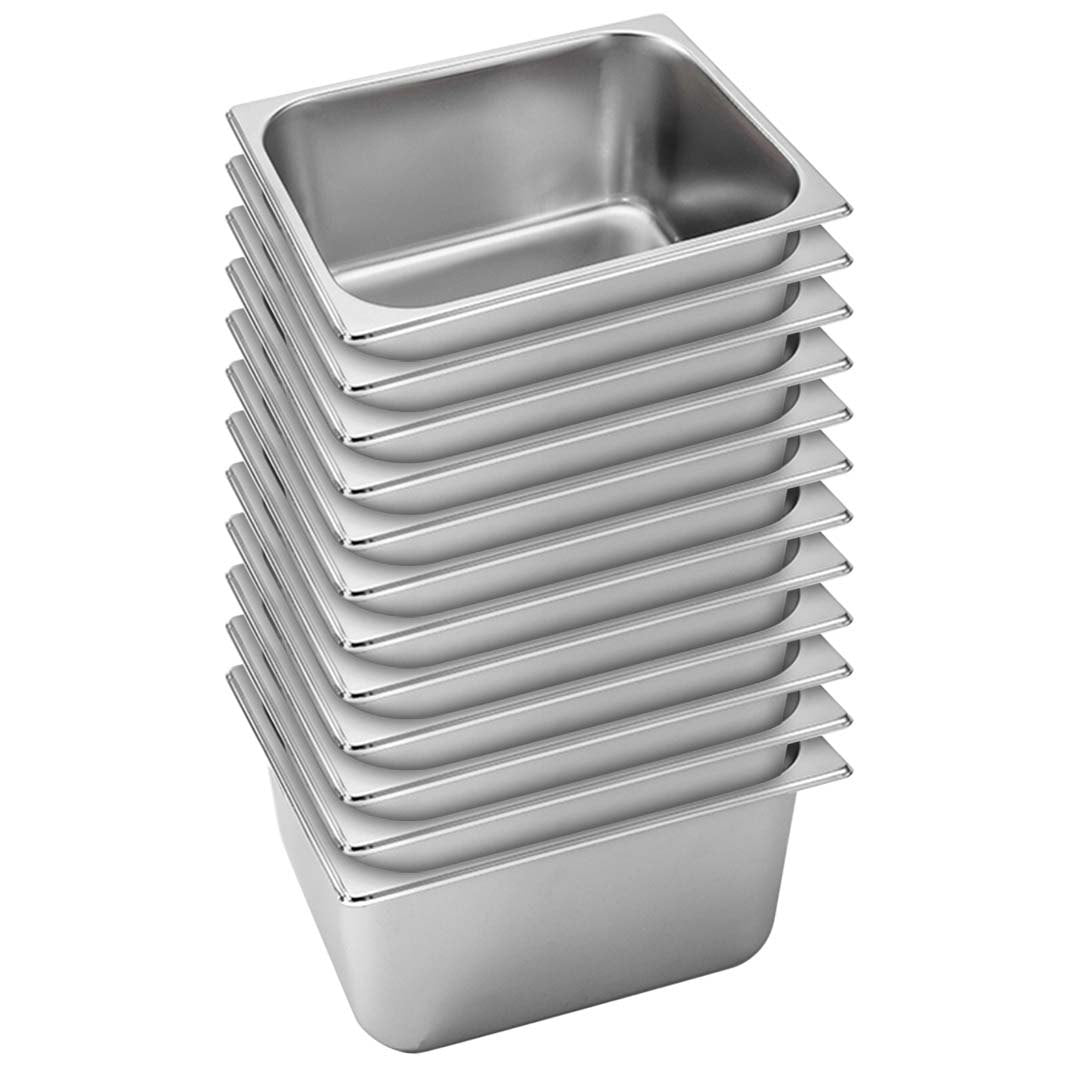 SOGA 12X Gastronorm GN Pan Full Size 1/2 GN Pan 20cm Deep Stainless Steel Tray - Hospitality Connect