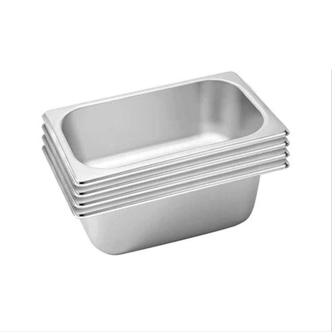SOGA 4X Gastronorm GN Pan Full Size 1/3 GN Pan 10cm Deep Stainless Steel Tray - Hospitality Connect