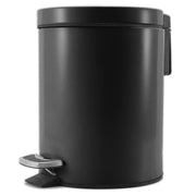 SOGA Foot Pedal Stainless Steel Rubbish Recycling Garbage Waste Trash Bin Round 12L Black - Hospitality Connect