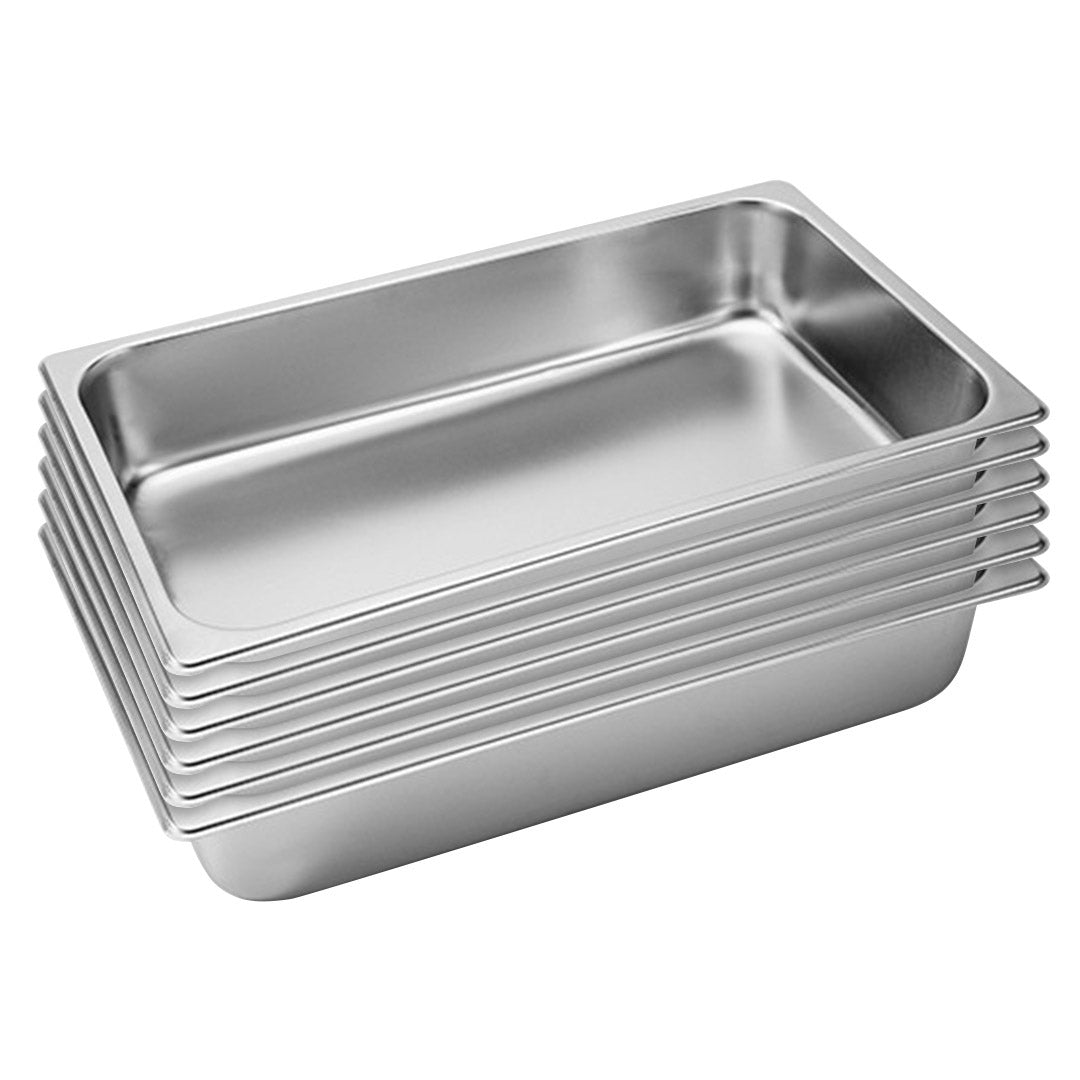 SOGA 6X Gastronorm GN Pan Full Size 1/1 GN Pan 10cm Deep Stainless Steel Tray - Hospitality Connect