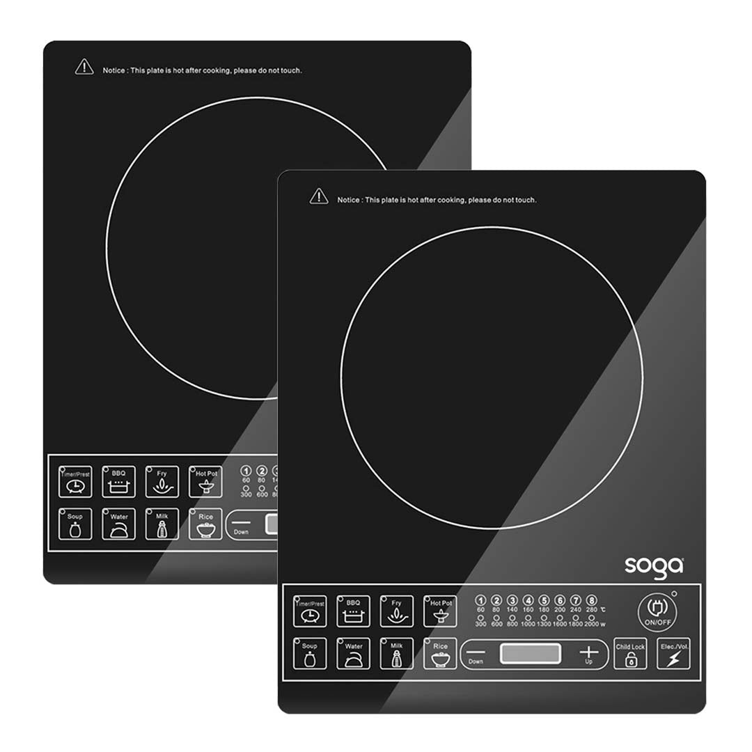 SOGA 2X Cooktop Electric Smart Induction Cook Top Portable Kitchen Cooker Cookware - Hospitality Connect
