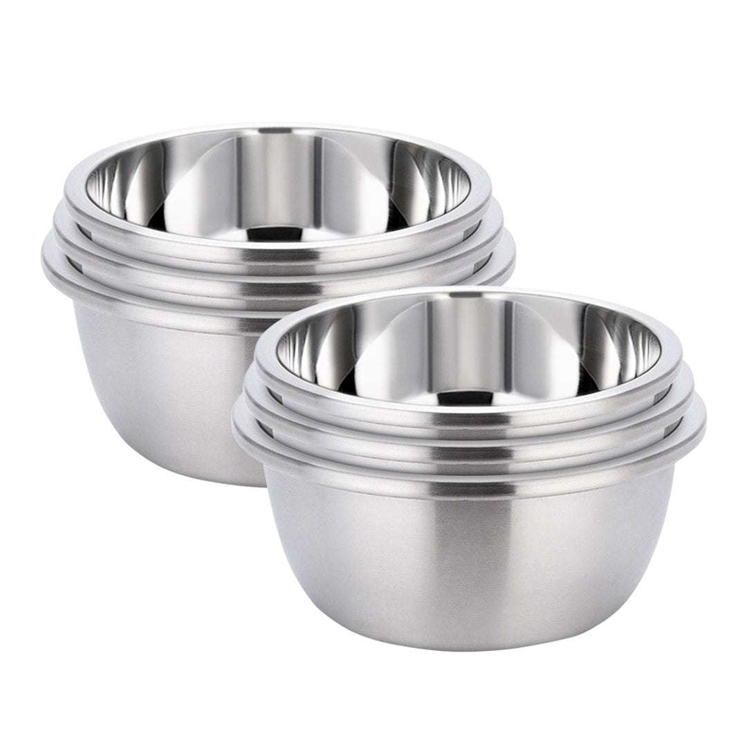 SOGA 2X 3Pcs Deepen Polished Stainless Steel Stackable Baking Washing Mixing Bowls Set Food Storage Basin - Hospitality Connect