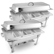 SOGA 2X 3L Triple Tray Stainless Steel Chafing Food Warmer Catering Dish - Hospitality Connect