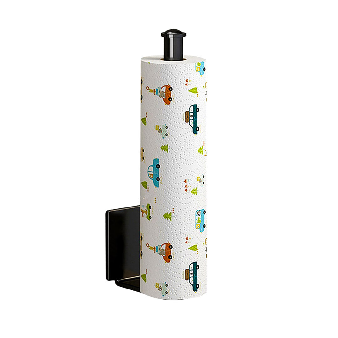 SOGA Black Wall-Mounted Kitchen Roll Holder Organiser Space Saving Rack - Hospitality Connect