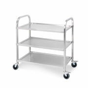 SOGA 3 Tier 85x45x90cm Stainless Steel Kitchen Dinning Food Cart Trolley Utility Size Medium - Hospitality Connect