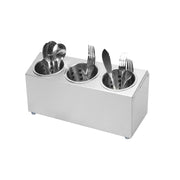 SOGA 18/10 Stainless Steel Commercial Conical Utensils Cutlery Holder with 3 Holes - Hospitality Connect
