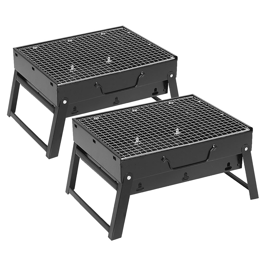 SOGA 2X 43cm Portable Folding Thick Box-type Charcoal Grill for Outdoor BBQ Camping - Hospitality Connect