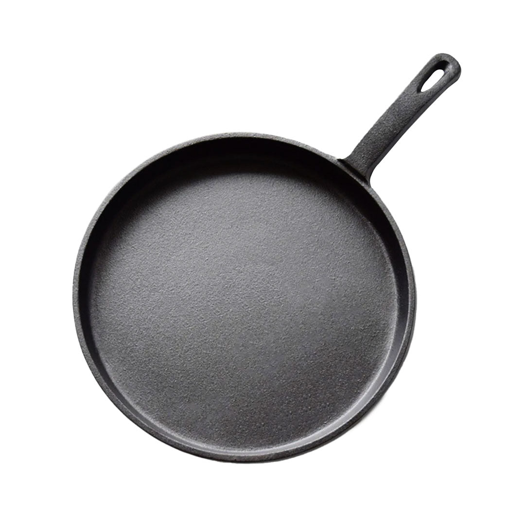 SOGA 26cm Round Cast Iron Frying Pan Skillet Griddle Sizzle Platter - Hospitality Connect