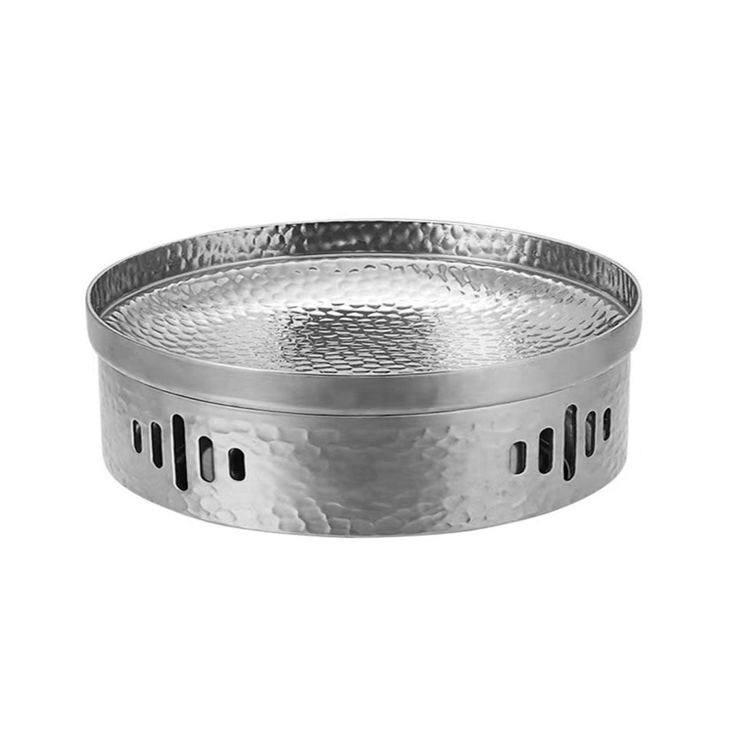 SOGA 26cm Dry Pot with Hammered Texture Natural Silver Color, a Kitchen Essential - Hospitality Connect