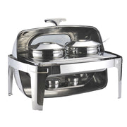 SOGA 6.5L Stainless Steel Double Soup Tureen Bowl Station Roll Top Buffet Chafing Dish Catering Chafer Food Warmer Server - Hospitality Connect
